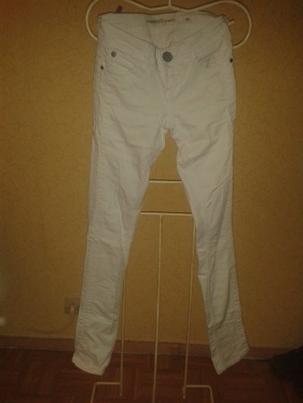 jean slim blanc